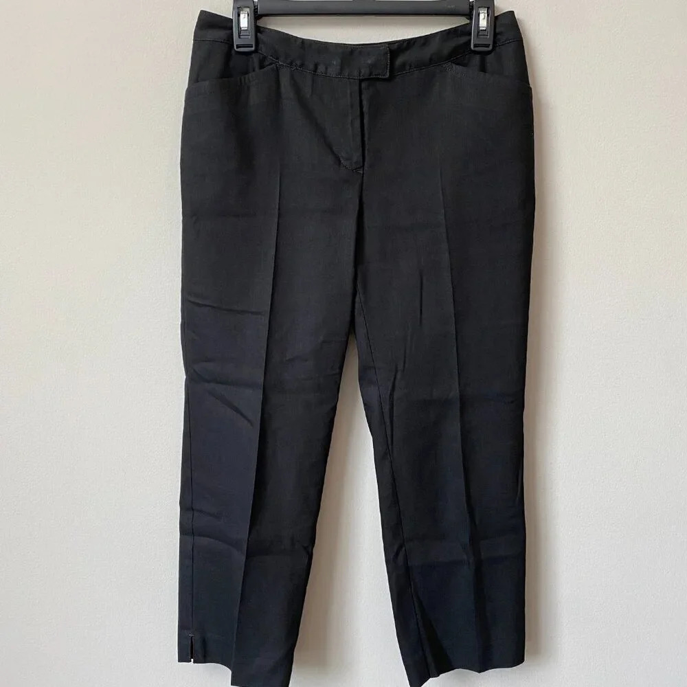 J. Jill Womens Size 6P Genuine Fit Below Waist Linen Cropped Trouser Dress Pants - Picture 4 of 16